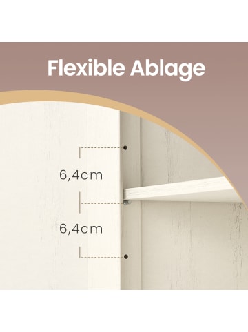 VASAGLE Küchenschrank Siren in Weiß - (B)140 x (H)80 x (T)40 cm