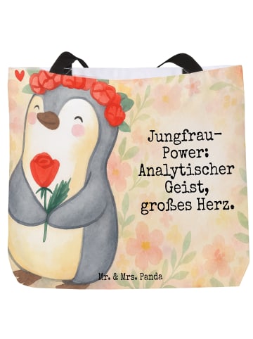 Mr. & Mrs. Panda Stoffbeutel Jungfrau Astrologie Design mit Spruch in Weiß