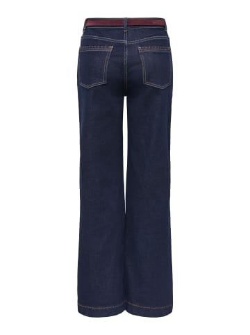 ONLY Jeans mit weitem Bein in Dark Blue Denim
