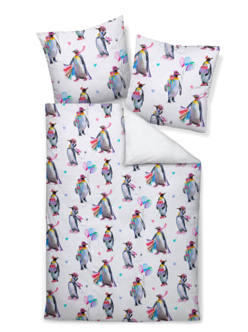 Janine Modern Art Mako Satin Bettwäsche in weiß