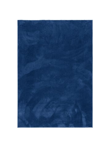 Pergamon Hochflor-Teppich Silky in dunkelblau
