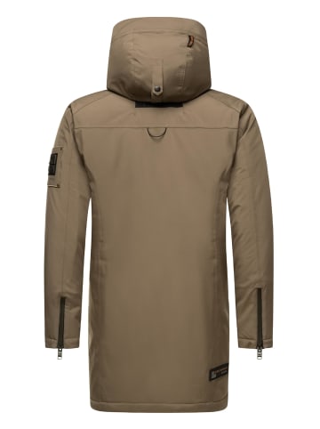 STONE HARBOUR Wintermantel Ragaan in Stone Brown