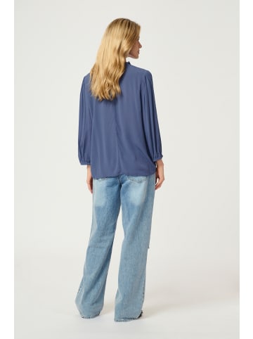 Kaffe Langarm-Bluse KAkamilla Regular fit in Blue Indigo