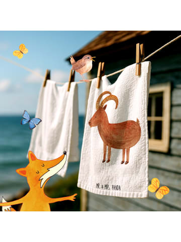 Mr. & Mrs. Panda Handtuch Sternzeichen Steinbock ohne Spruch in Weiß