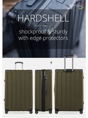Hauptstadtkoffer Q-Damm - Großer Koffer Hartschalenkoffer XXL Trolley, in Avocado