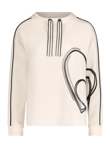 Betty Barclay Sweatshirt mit Stehkragen in Weiß/Schwarz