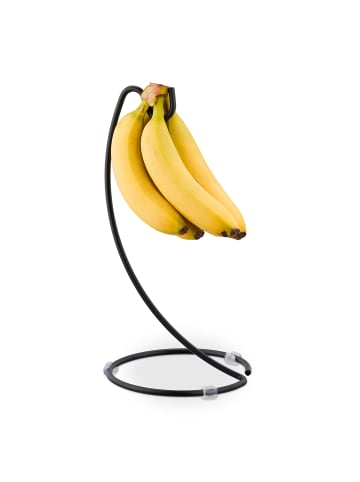 relaxdays Bananenhalter in Schwarz - (H)33 x Ø 17 cm