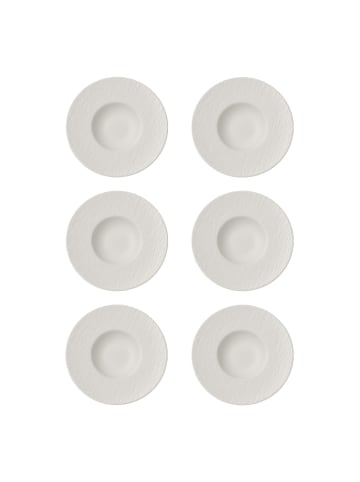 Villeroy & Boch 6er Set Pastateller Manufacture Rock in ø 28.0 cm in weiß