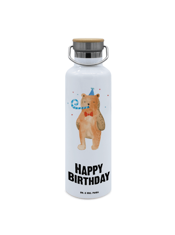 Mr. & Mrs. Panda Wasserflasche Bär Geburtstag mit Spruch in Weiß