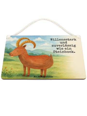 Mr. & Mrs. Panda wandtafel Sternzeichen Steinbock Design mit Spruch in Weiß