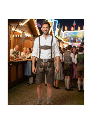 FRONHOFER Trachtengürtel Edelweiß in Schwarz