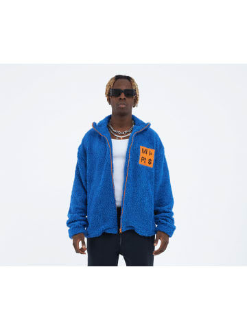 Megaman Fleecejacke Money Oversize in Blau