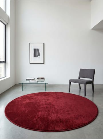 KADIMA DESIGN Teppich Kurzflor Waschbar Einfarbig MAIN Strapazierfähig OEKO-TEX in Rot