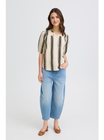 Fransa Kurzarm-Bluse FRMADDIE Regular fit in WIDE STRIPE METEORITE