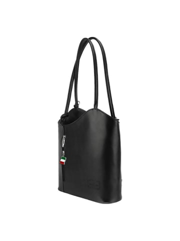 Florence Florence Schultertasche, Rucksack Leder schwarz ca. 28cm