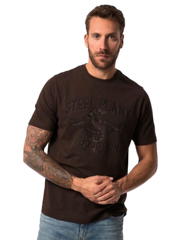 JP1880 Kurzarm T-Shirt in dunkelbraun
