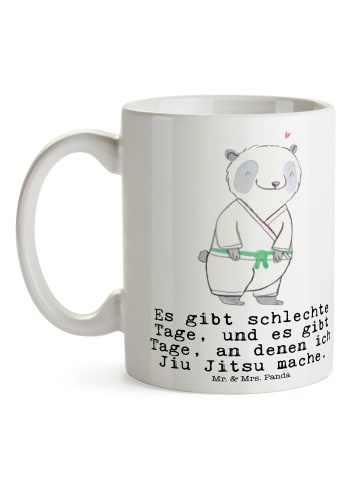 Mr. & Mrs. Panda Coffee Mug Panda Jiu Jitsu mit Spruch in Weiß