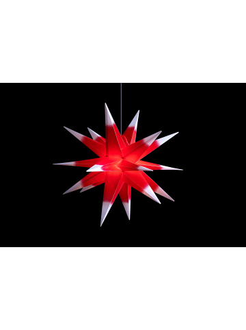 Sterntaler Dekostern | Weihnachtsstern | 18-Zacker | Faltstern | Kunststoff | Rot