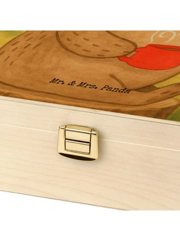 Mr. & Mrs. Panda Tee Box Bär Kaffee Design ohne Spruch in Weiß