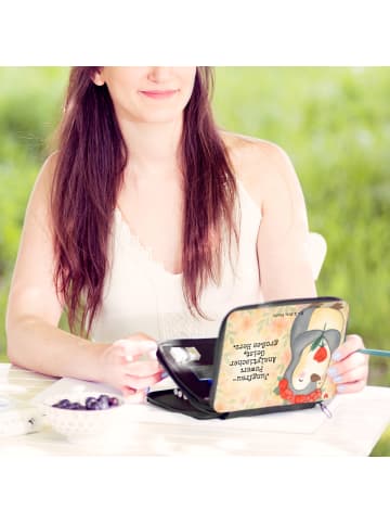 Mr. & Mrs. Panda Bleistiftetui Jungfrau Astrologie Design mit Sp... in Weiß