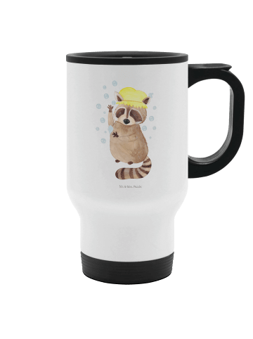 Mr. & Mrs. Panda Kaffee-Thermobecher Waschbär ohne Spruch in Weiß
