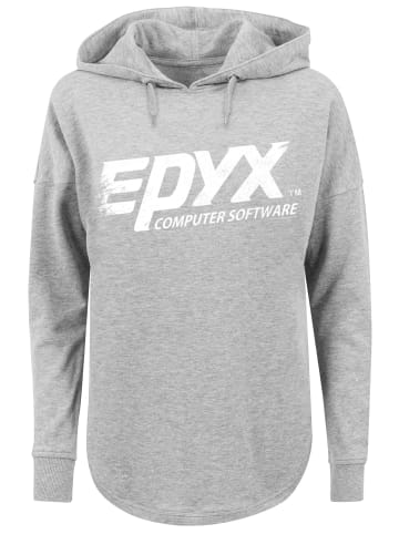 F4NT4STIC Oversized Hoodie Retro Gaming EPYX Logo in grau