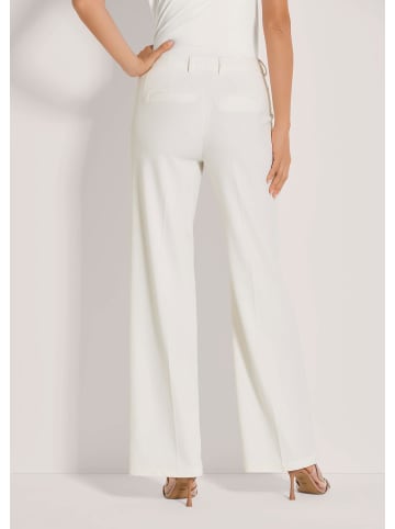 MADELEINE Palazzo-Hose mit Bügelfalten in weiß