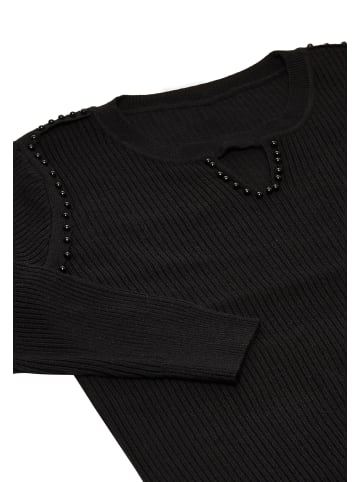 LEOMIA Strickpullover in Schwarz