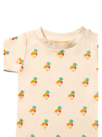 Little Green Radicals Kurzarm-T-Shirt in Creme