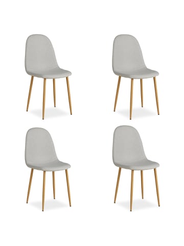 Homestyle4u Esszimmerstuhl 4er Set in Grau