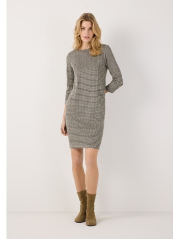 More & More schmales, kariertes 3/4-Arm-Jerseykleid in mini check