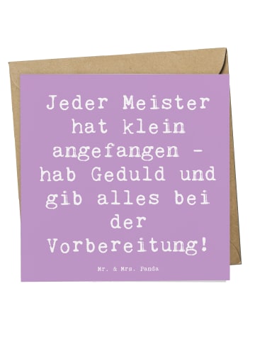 Mr. & Mrs. Panda Glückwunschkarte Spruch Wettkampfvorbereitung m... in Lavendeltraum