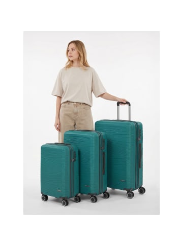 Franky Dallas 3.0 4 Rollen Kofferset 3-teilig mit Dehnfalte in turquoise