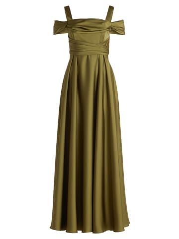 Vera Mont Abendkleid schulterfrei in Shiny Olive