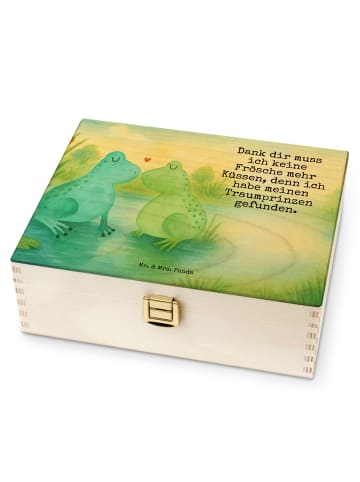 Mr. & Mrs. Panda Tee Box Holz Frosch Liebe Design mit Spruch in Weiß