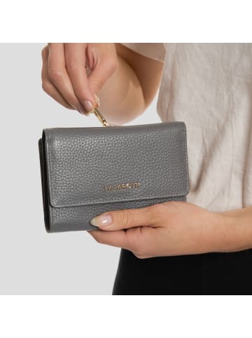 Lazarotti Bologna Leather XL Geldbörse mit Zip-Around Fach Leder 14 cm in grey