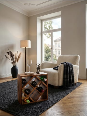 KADIMA DESIGN Weinregal | Sheesham, 40x40x25cm, 8 Flaschen