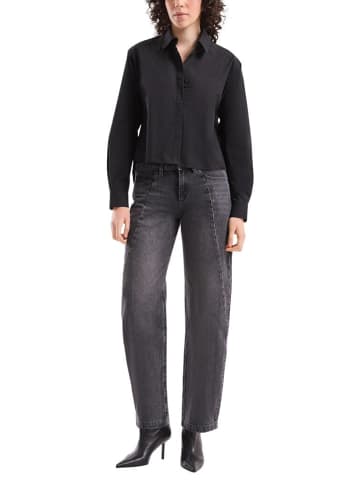 Q/S designed by Langarmbluse in Schwarz