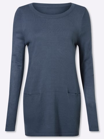Sieh an! Longpullover in rauchblau