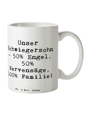 Mr. & Mrs. Panda Haferl Spruch Schwiegersohn Engel Nervensäge mi... in Weiß