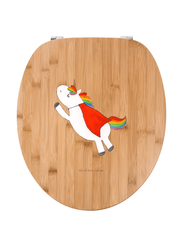 Mr. & Mrs. Panda Motiv WC Sitz Einhorn Super ohne Spruch in Braun