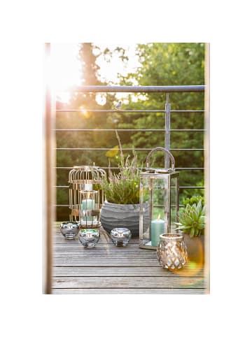Fink Laterne "Sevilla" in Silber - H. 48 cm - B. 24 cm