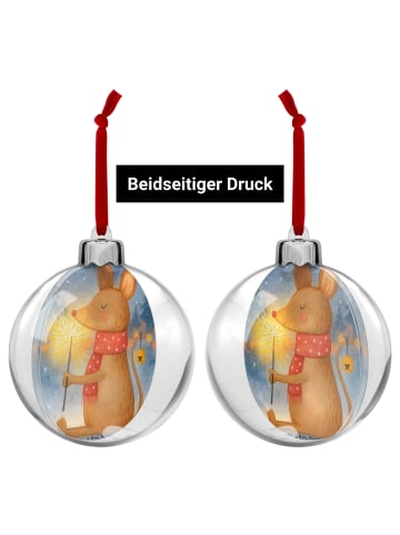 Mr. & Mrs. Panda Christbaumkugel Maus Weihnachten Design ohne Sp... in Weiß