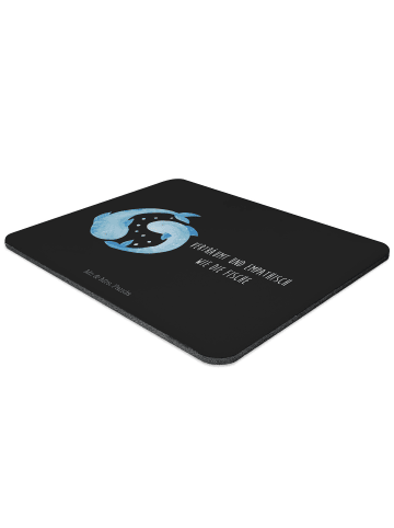 Mr. & Mrs. Panda Mousepad Sternzeichen Fische mit Spruch in Schwarz