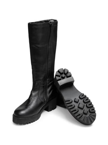 VITAFORM Echt Leder & vitaform Stretch Stiefel in schwarz