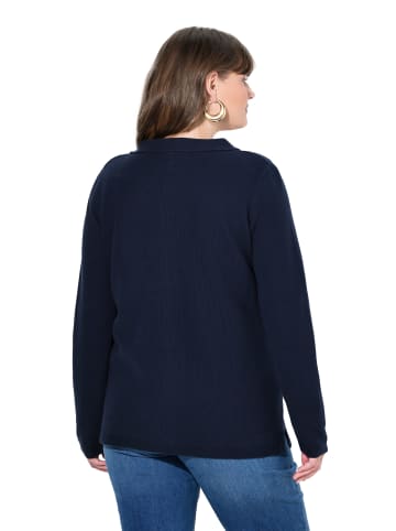 Ulla Popken Strickjacke in navy blau