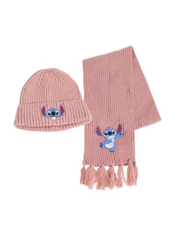 Disney Disney Stitch 2er Set Kinder Winter Accessoire Mütze Schal in Mehrfarbig