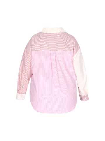 Swirly Plus Size Blouse in light pink stripes