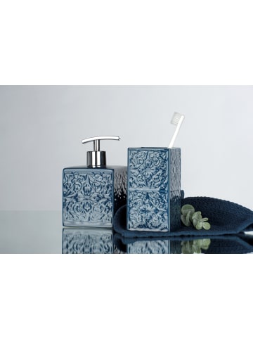 Wenko Zahnbürstenbehälter CORDOBA DARK BLUE in Blau, (B) 7 x (H) 12 cm