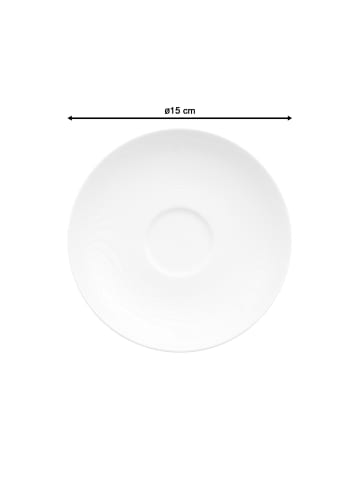 Villeroy & Boch 6er Set Kaffee/Teeuntertasse Royal in Weiß ø 15.0 cm in weiß